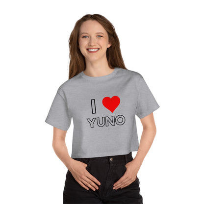 I Love Yuno Champion Crop Tee