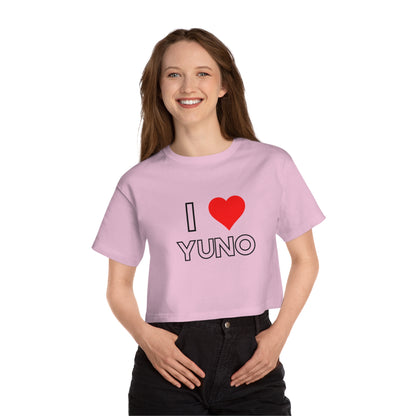 I Love Yuno Champion Crop Tee