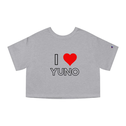 I Love Yuno Champion Crop Tee